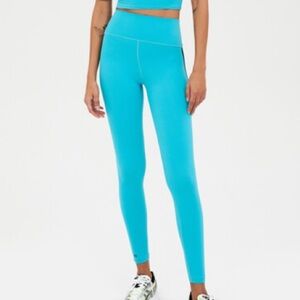 SPLITS59 Women's Amber Airweight High Legging, Aqua/Black - XS - WORN 1-3x ONLY
